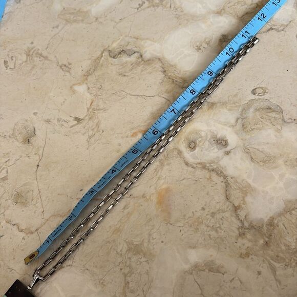 FJ Henry Signed Navajo Reversible Sterling Silver Turquoise Multi-Stone Necklace - Picture 13 of 14